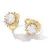 Sunflower Natural Howlite Finger Rings RJEW-B113-03G-06-4