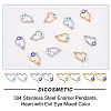 DICOSMETIC 16Pcs 4 Style 304 Stainless Steel Enamel Pendants STAS-DC0010-35-4