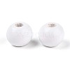 Spray Painted Round Natural Schima Wood Beads WOOD-T032-6mm-30-3