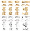 32 Sets 8 Styles Ion Plating(IP) 304 Stainless Steel Box Clasp FIND-PH0020-89-1