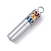 Openable 304 Stainless Steel Perfume Bottle Pendants STAS-D097-12P-2