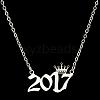 Crown Birth Year 201 Stainless Steel Pendant Necklaces for Women FS-WG4E8F2-78-1
