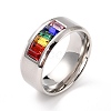 Rainbow Pride Finger Ring RJEW-M140-02P-3