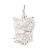 925 Sterling Silver Owl Charms STER-G045-14S-1