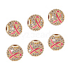 6Pcs Brass Micro Pave Cubic Zirconia Beads KK-PH0011-81-1