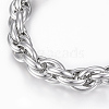 201 Stainless Steel Rope Chain Bracelets BJEW-F292-09P-2