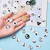 50Pcs Retro Black and White Picture Glass Cabochons GGLA-SZ0001-24-5