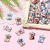 30Pcs Printed Alloy Pendants ENAM-CJ0005-58-5