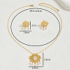 Elegant New Chinese Style Jewelry Set with Zirconia Flower Necklace and Earrings. GP6160-1