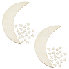 DIY Wood Moon & Star Wall Decoration Painting Kit FIND-WH0117-71-1