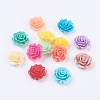 Mixed Color Flower Resin Cabochons X-RESI-H005-M-1