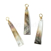 Natural Black Lip Shell Pendants PALLOY-JF03334-1