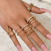 13Pcs Elegant Vintage Alloy Finger Rings Set for Women WN8595-1