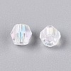 Transparent Spray Painted Glass Beads EGLA-N018-4mm-12-3