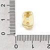 Brass Micro Pave Clear Cubic Zirconia Initial Spacer Bars KK-E802-34G-B-3