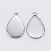 Tarnish Resistant 304 Stainless Steel Pendant Cabochon Settings X-STAS-P198-14B-1