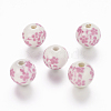 Handmade Printed Porcelain Beads X-PORC-Q201-12mm-3-1