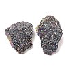 Electroplated Natural Druzy Quartz Crystal Cluster Ornaments RABO-PW0001-179B-4