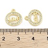 Brass Micro Pave Clear Cubic Zirconia Pendants ZIRC-P120-04G-3