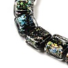 Handmade Dichroic Foil Glass Beads Strands DICH-U001-07H-3