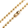 Ion Plating(IP) 304 Stainless Steel Ball Chain Necklaces for Women NJEW-G135-01E-G-2