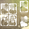 4Pcs 4 Styles PET Hollow Out Drawing Painting Stencils DIY-WH0395-0007-2