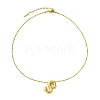 Ion Plating(IP) Initial Letter 304 Stainless Steel Pendant Necklace NJEW-R265-05G-S-2