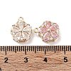 Brass Micro Pave Cubic Zirconia Charms KK-F871-23G-3