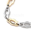 PVD Vacuum Plating 201 Stainless Steel Oval Link Chain Necklace & Bracelets Set SJEW-G083-14GP-2