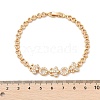 Brass Micro Pave Cubic Zirconia Link Chain Bracelets KK-R217-44G-5