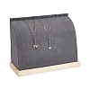 PU Imitation Leather Necklace Stands NDIS-WH0006-19B-1