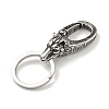 Tibetan Style 316 Surgical Stainless Steel Fittings with 304 Stainless Steel Key Ring FIND-Q101-09AS-05-2