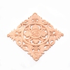 Natural Solid Wood Carved Onlay Applique Craft WOOD-WH0101-67-1