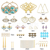 SUNNYCLUE DIY Fan Themed Earring Making Kits DIY-SC0013-25G-2