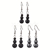 3 Pairs 3 Styles Natural Mixed Stone Dangle Earrings EJEW-JE06134-1