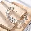 304 Stainless Steel Cuff Bangles for Women BJEW-B108-15P-2