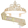 Alloy with Rhinestone Crown Hair Comb PW-WG9B224-01-1