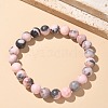 Natural Zebra Jasper Bead Stretch Bracelets BJEW-K212-B-035-7