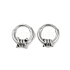 Knot 316 Surgical Stainless Steel Hoop Earrings EJEW-G416-30AS-4