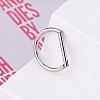 316L Stainless Steel Micro Pave Cubic Zirconia Hoop Nose Rings WG5D603-25-1