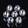 Handmade Blown Glass Globe Beads X-DH017J-1-12mm-AB-1