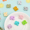 CHGCRAFT 18Pcs 18 Styles Food Grade Eco-Friendly Silicone Beads SIL-CA0001-70-4
