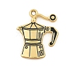 Blended Coffee Alloy Enamel Pendants ENAM-B038-01G-04-1