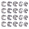 16 Bags Alloy C-Shaped Cuff Earrings for Unisex EJEW-DC0001-49B-1