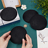 Imitation Hemp Round Fascinator Hat Base for Millinery AJEW-WH0472-45A-02-3