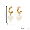 Fashionable Stainless Steel Heart Stud Earrings IA6903-1