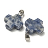 Natural Blue Spot Jasper Pendants G-Z067-06P-02-2