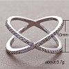 Simple Style Brass Cubic Zirconia Finger Rings FS-WG32029-02-2