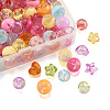  Jewelry 200Pcs 4 Style 1-Hole Transparent Acrylic Buttons TACR-PJ0001-04-4