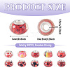 30Pcs Printed Transparent Resin European Beads RESI-TADJ0001-03G-3